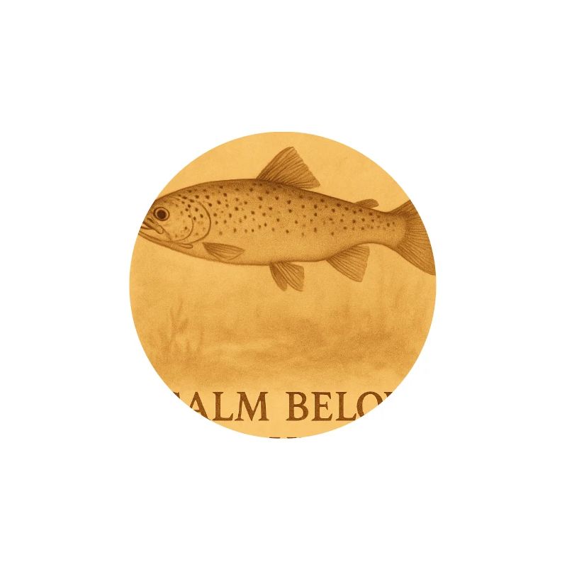 Empreinte de truite calme sous la surface