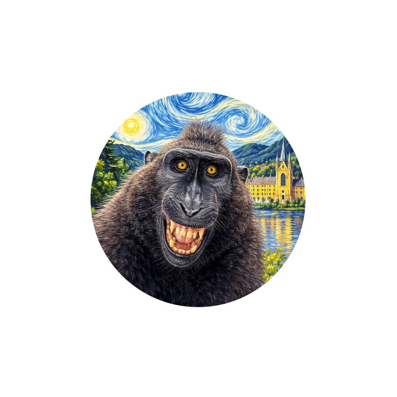 Macaque Starry Night