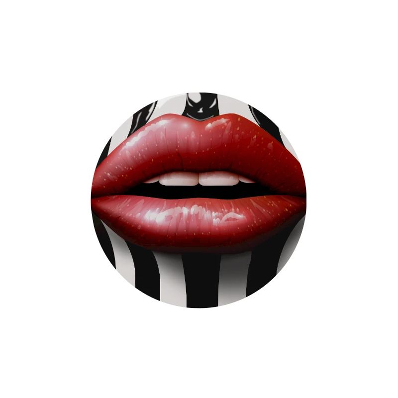 Don't Look Lips Statement Design