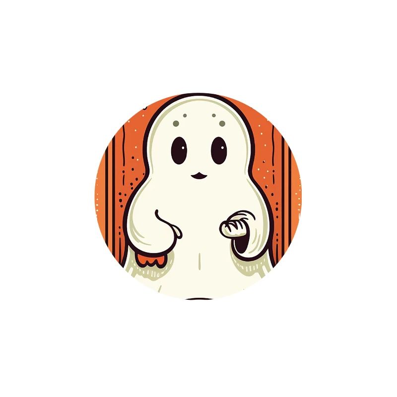 Orange Ghost Tarot Card