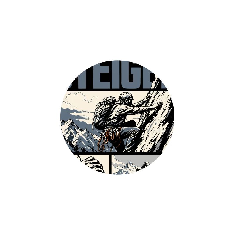 Bergsteiger Abenteuer Comic Design