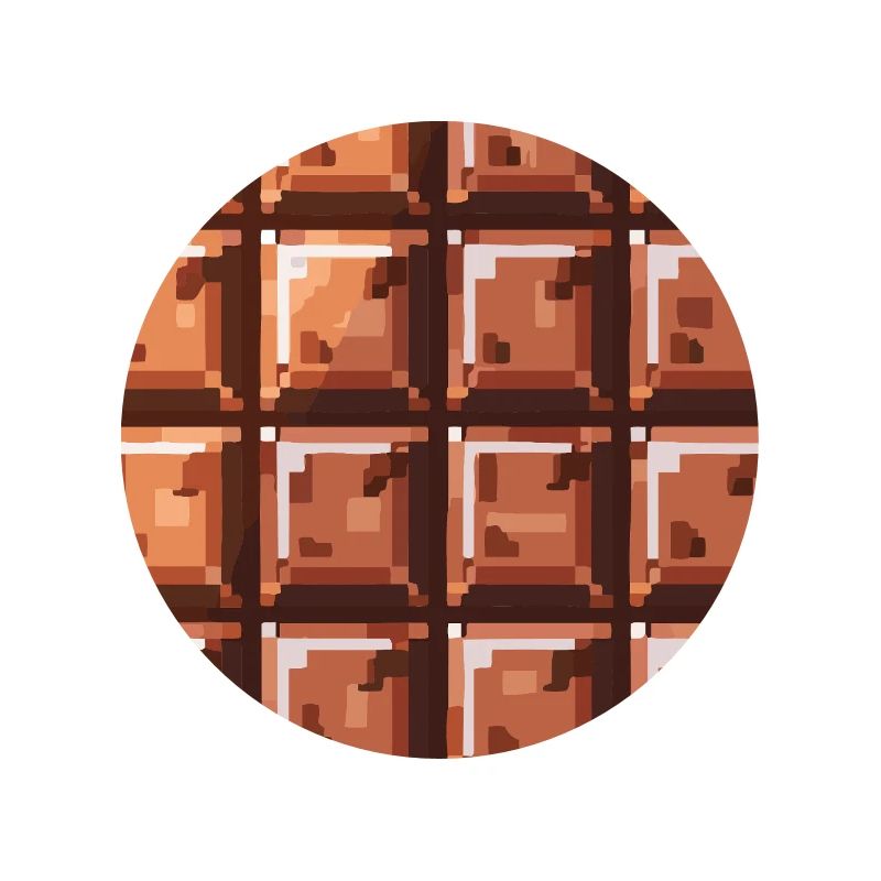 Pixel Chocolate Square Pattern