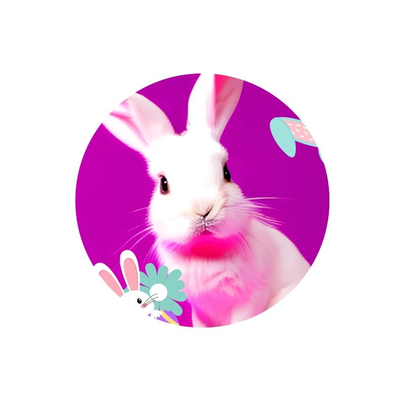 Pink Easter Bunny with Easter Egg Pink