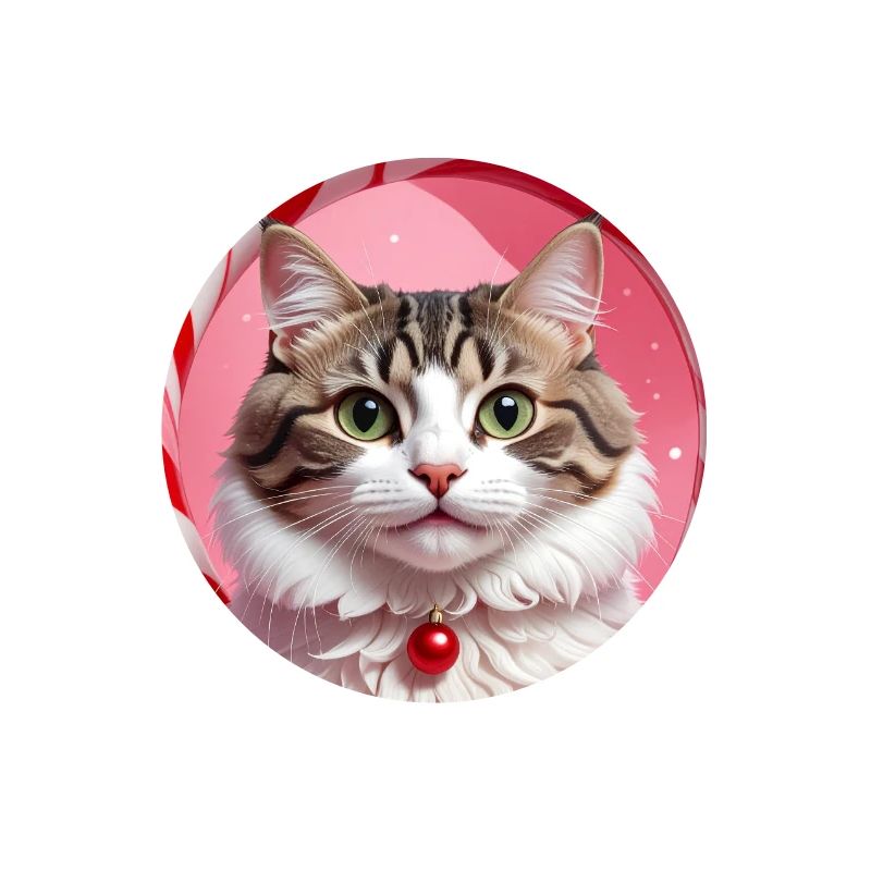 Chat de Noël en conception d’anneau de bonbons