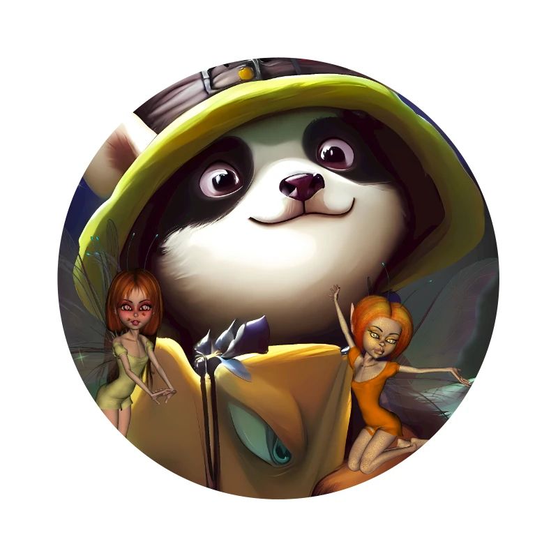 Süßer Panda mit kleinen Feen
