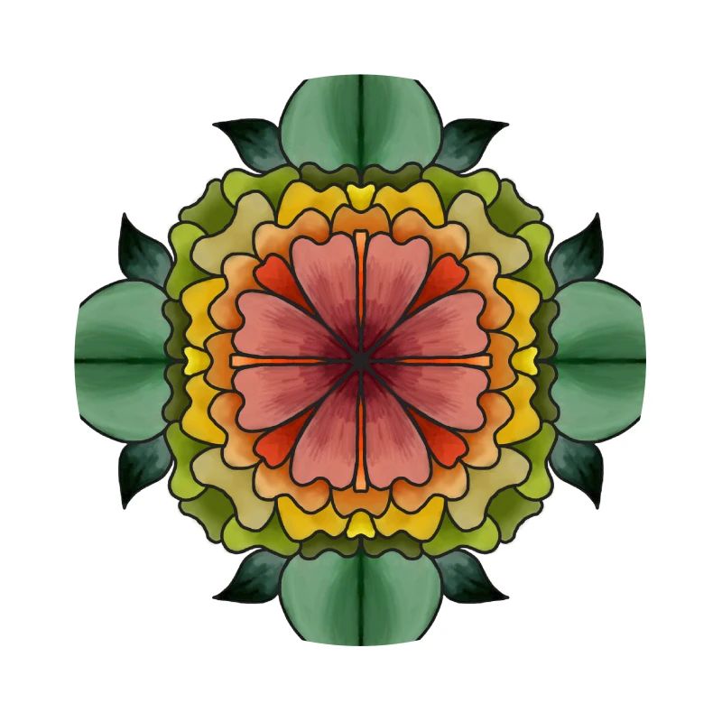 Mandala drawn