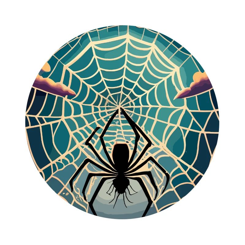A spiderweb spider moon