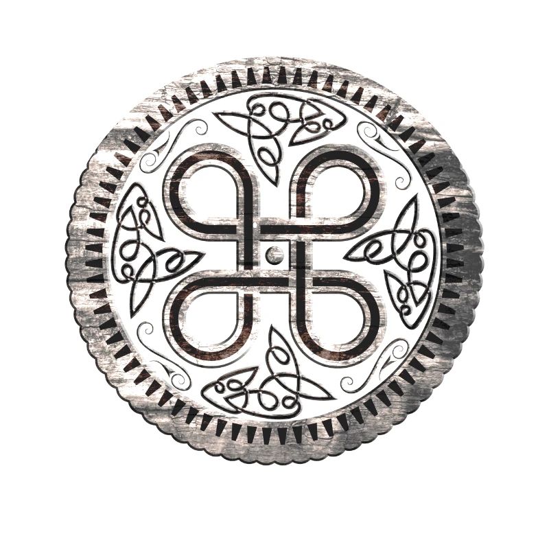 Shield knots with Celtic knots