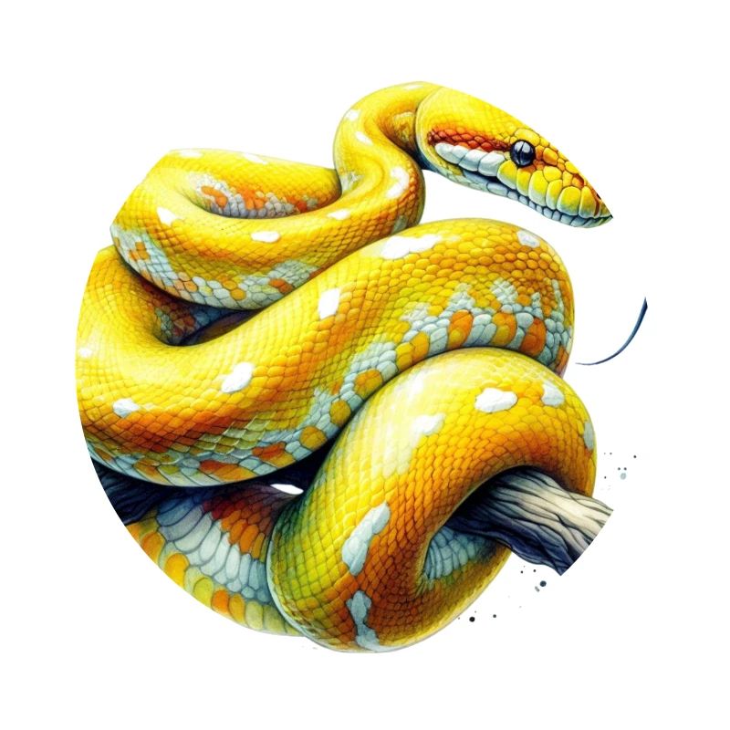 Gelbe Python