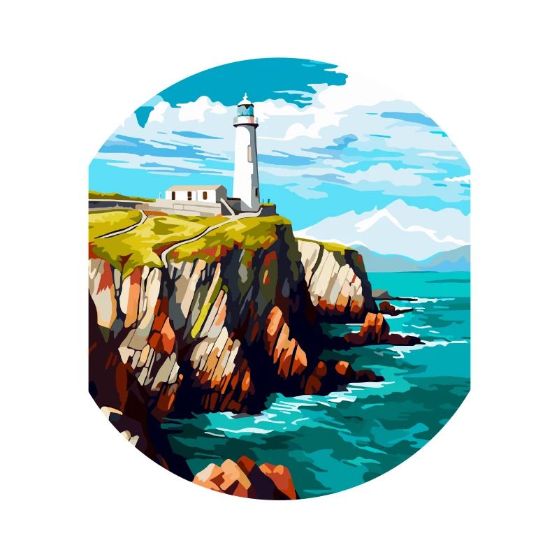 South Stack Cliffs Anglesey Vintage Reiseposter