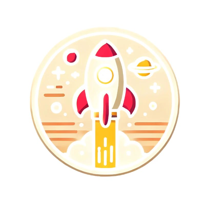 Fusée rétro perdue dans l’espace Graphique