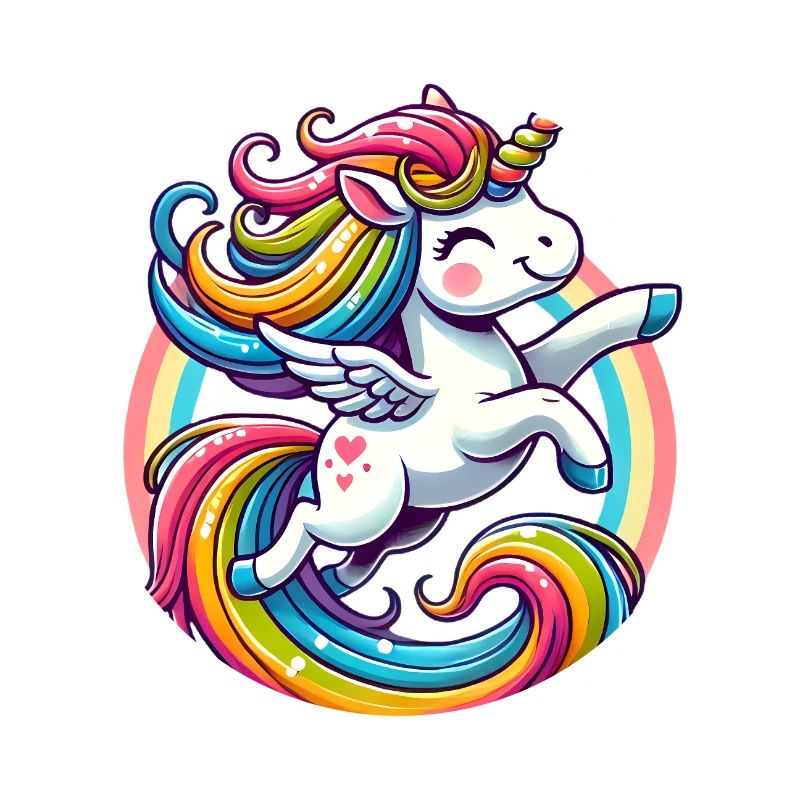 Conception de licorne arc-en-ciel joyeux