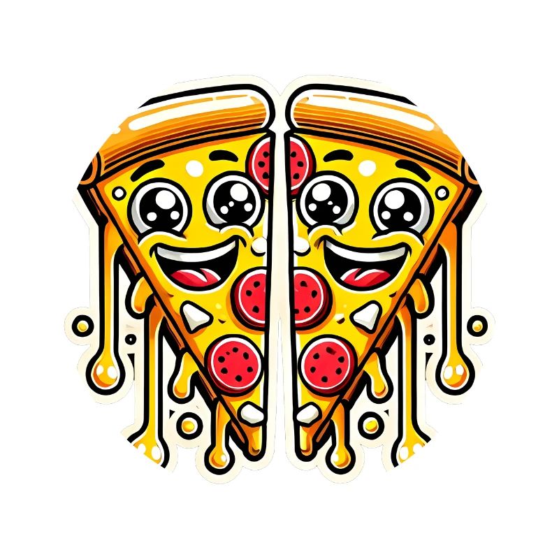 Dormir manger pizza répéter design drôle