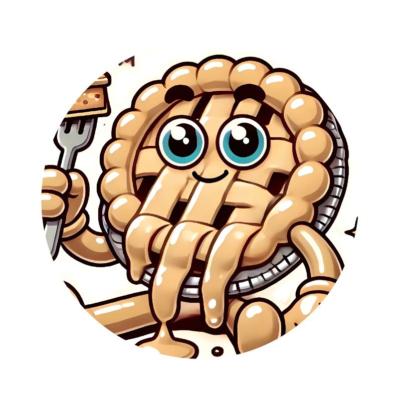 Funny Existential Pie Cartoon Design