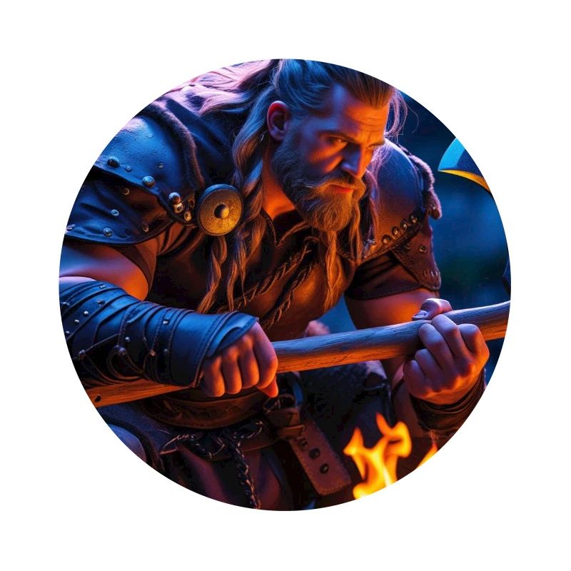 Fantasy Wikinger mit einer Axt