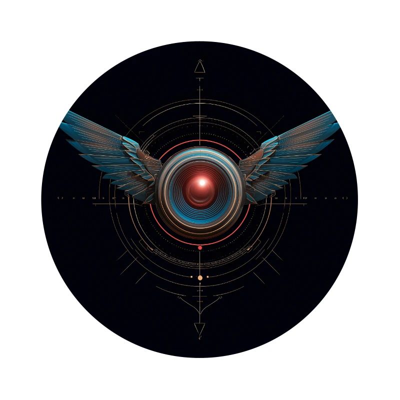 Futuristisches Winged Emblem – Techno Vision