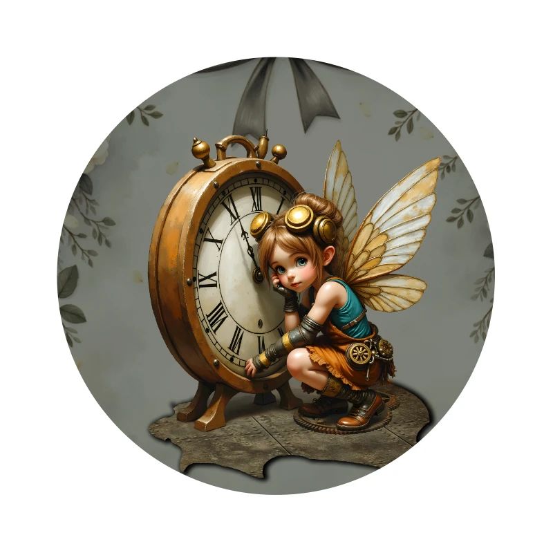 Magic clock with mechanical fairy