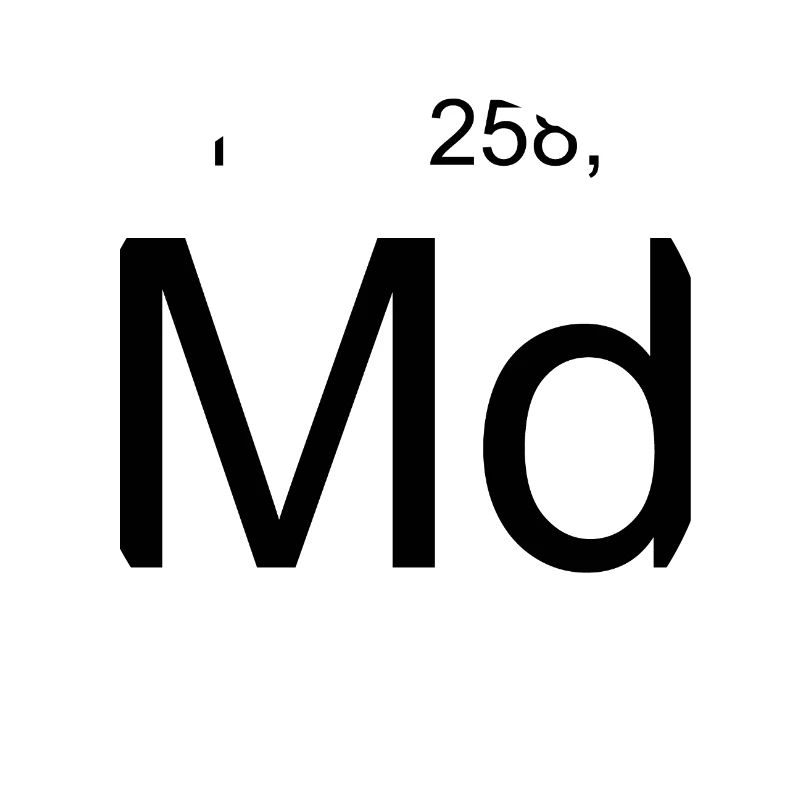 Md Mendelevium Element Monogram
