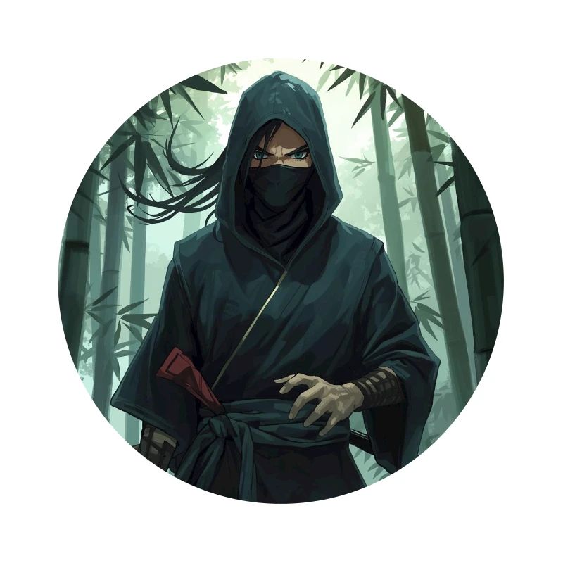 Ninja dans la forêt de bambous