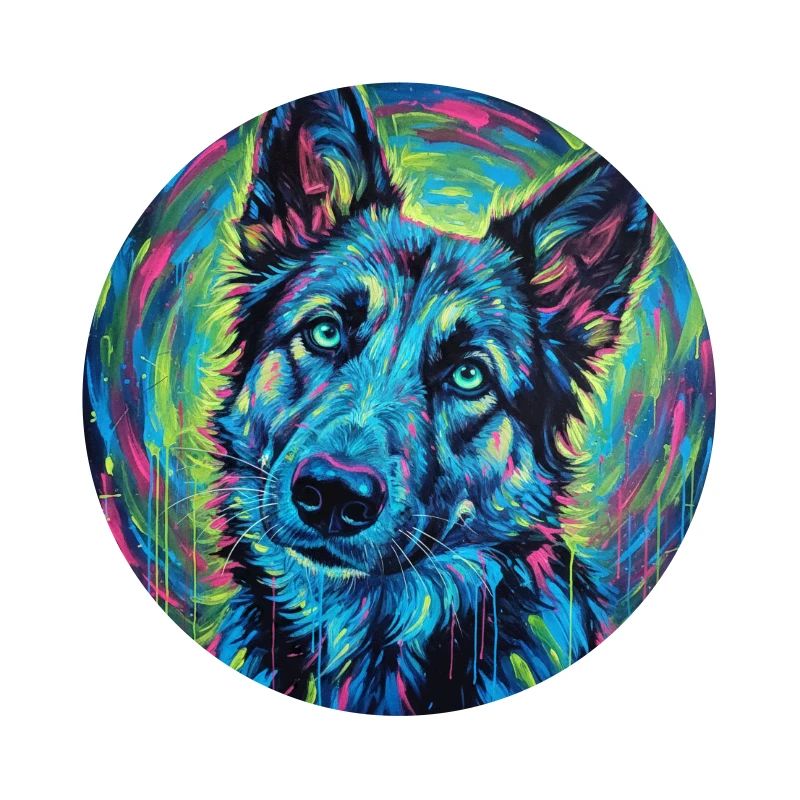 Neon-Wolfsblick