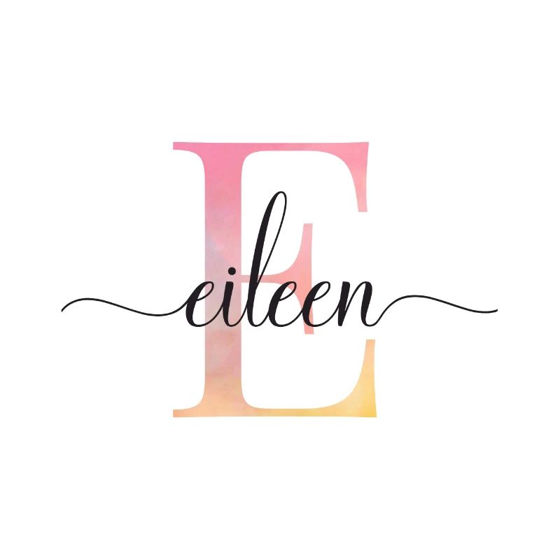 E| Monogram | Name | Eileen|Watercolor