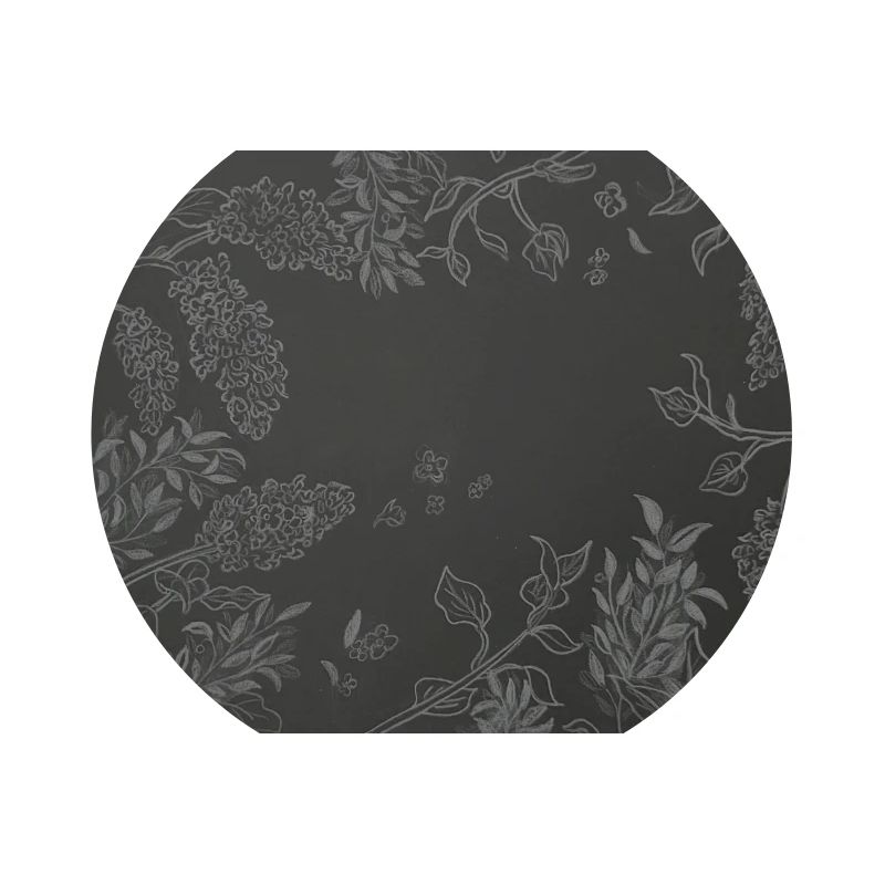 black and white lilac pattern