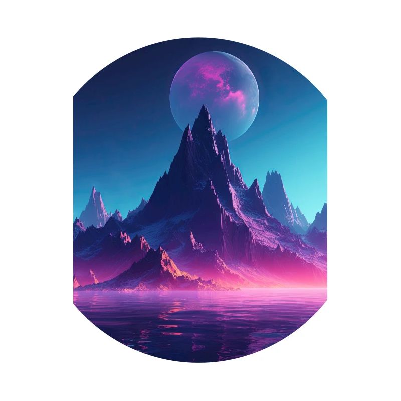 Retro Bergmelodie: Eine Synthwave Ode an der See