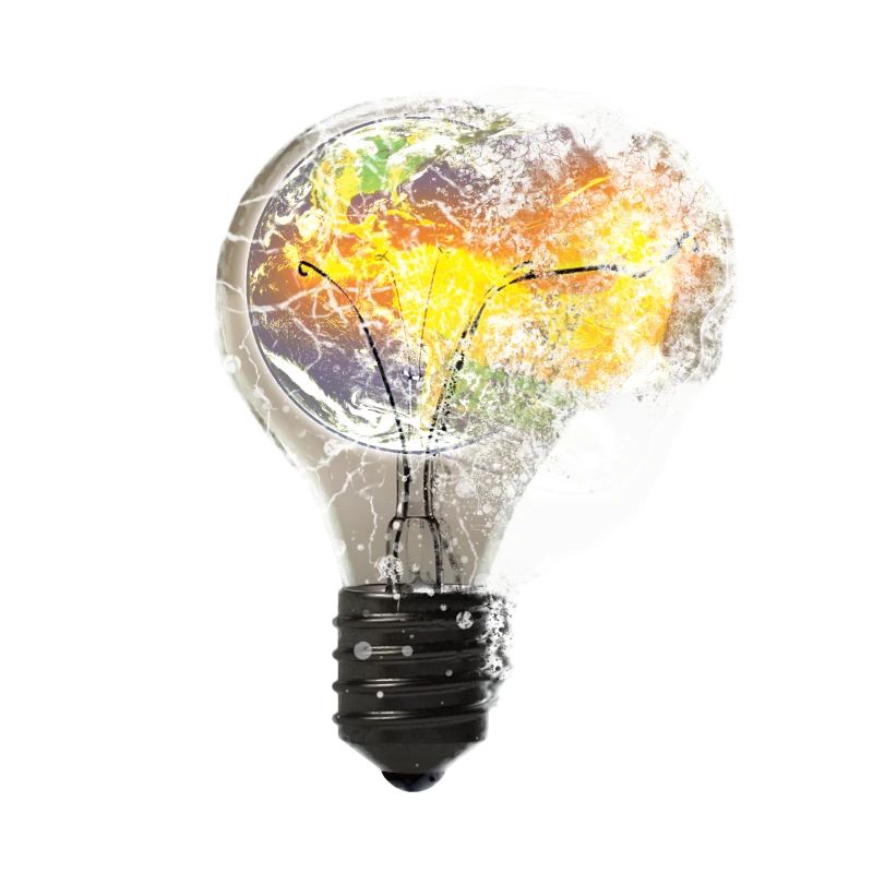 Exploding light bulb bulb lamp earth world