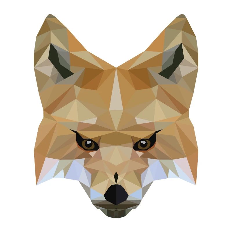 Low Poly Art Fox - Geschenkidee
