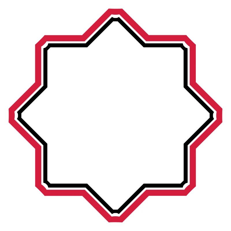 red star border frame text field write n