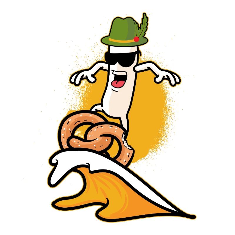 Weisswurst Pretzel Beer Party Dirndl Replacement Fest