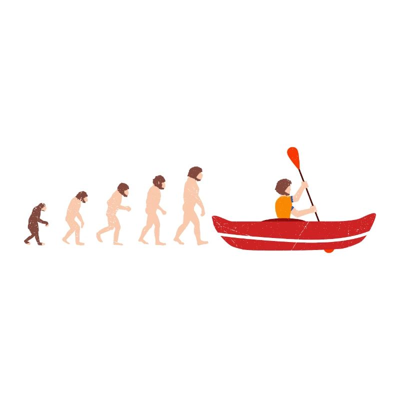 Evolution Canoeing Canoe Funny gift idea