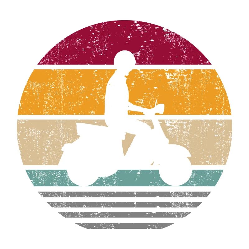 Motorroller Elektroroller Rollerfahrer Retro