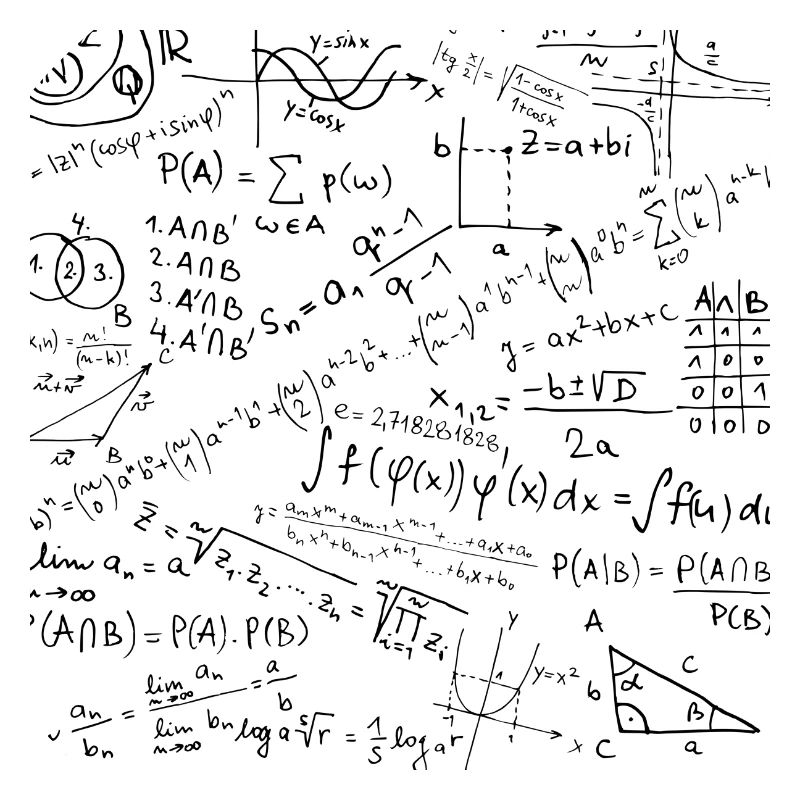 Math Equation Pattern, Cool Quadratic Formula Geek