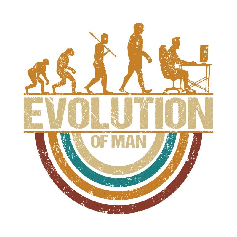 Programmierer Computerfreak Evolution Retro