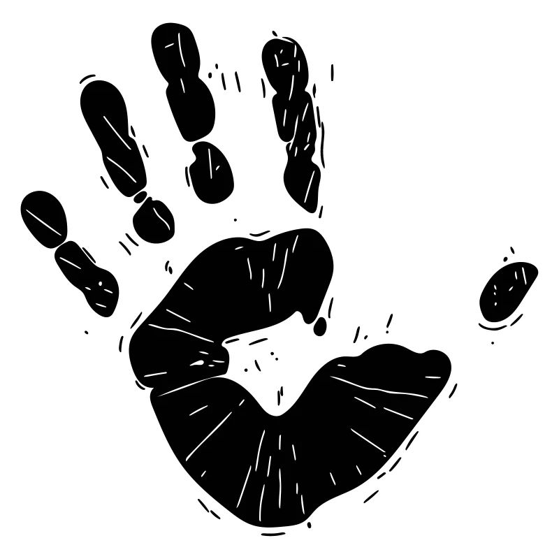 Vintage Vector Handprint