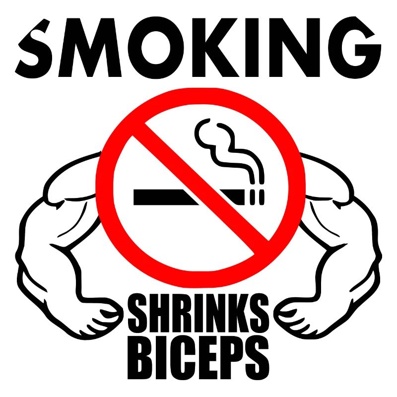 Smoking shrinks the biceps