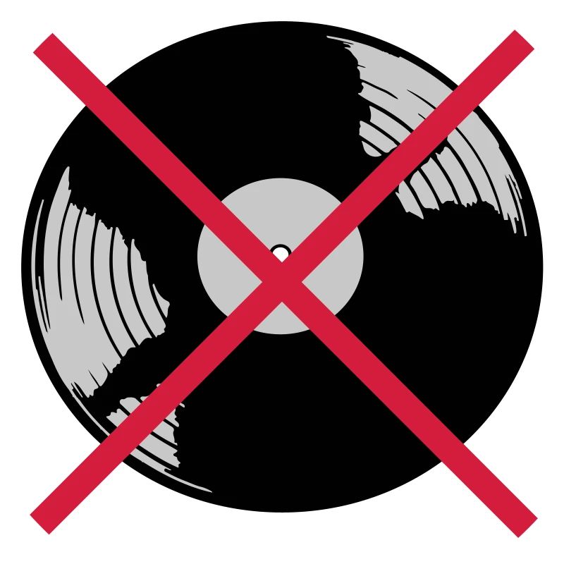 Musique de disque vinyle interdite