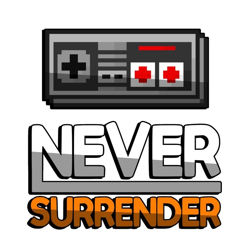 NEVER SURRENDER (Orange) + NES Controller - Gaming