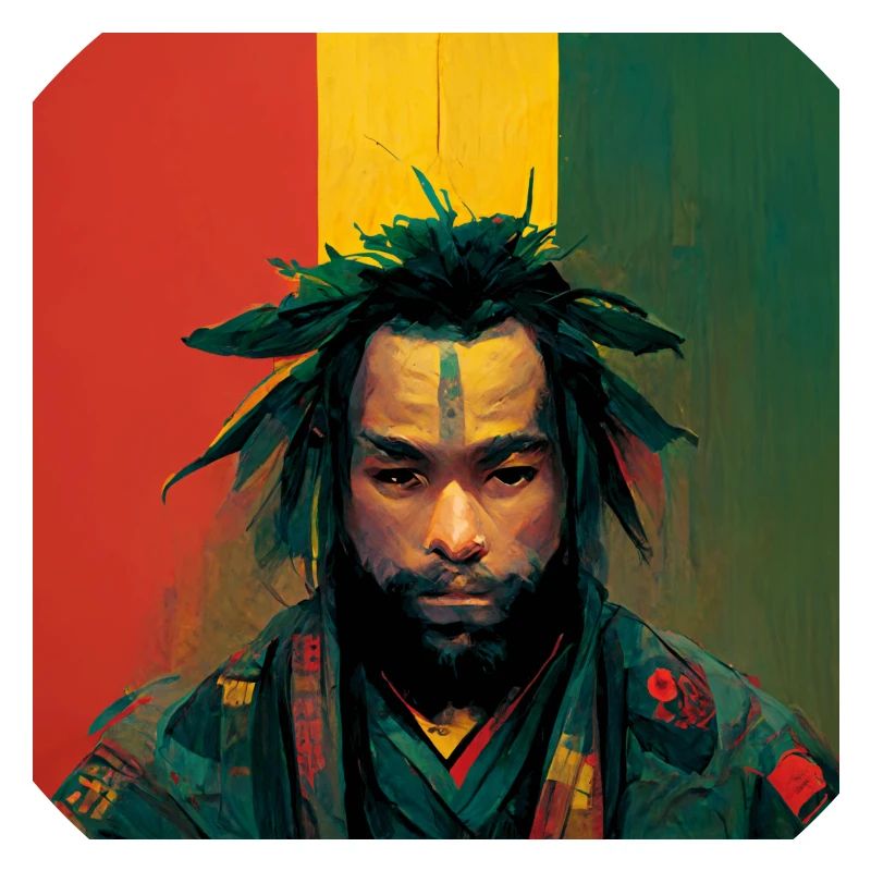 Rasta samurai painting
