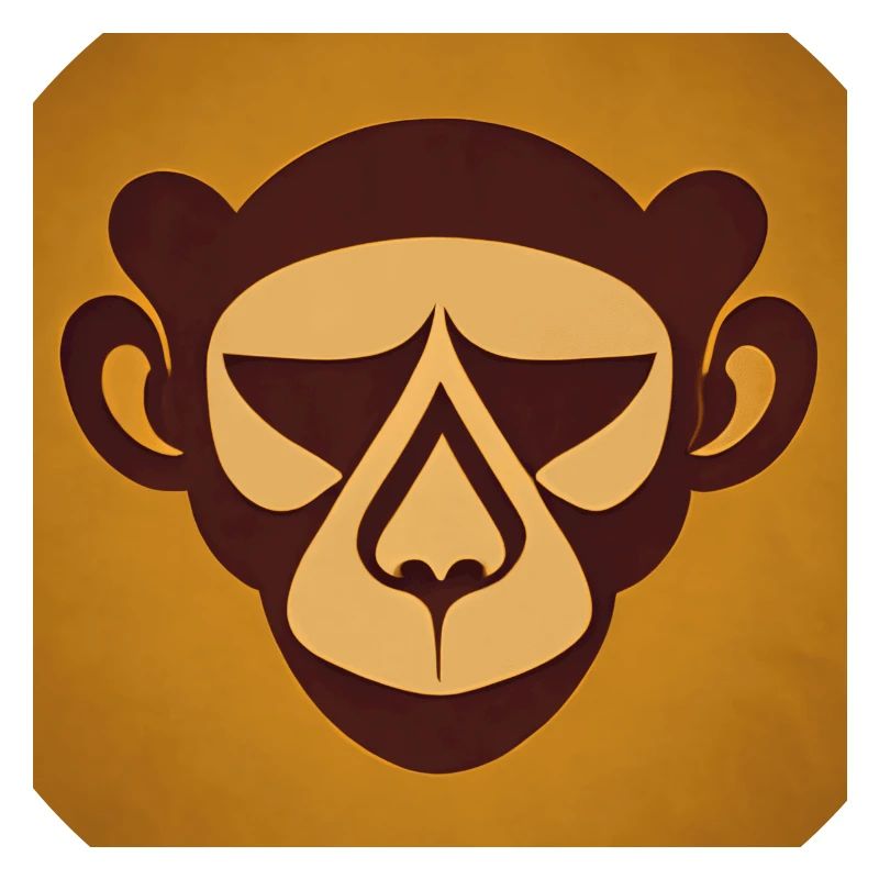 Dessin de style logo de singe