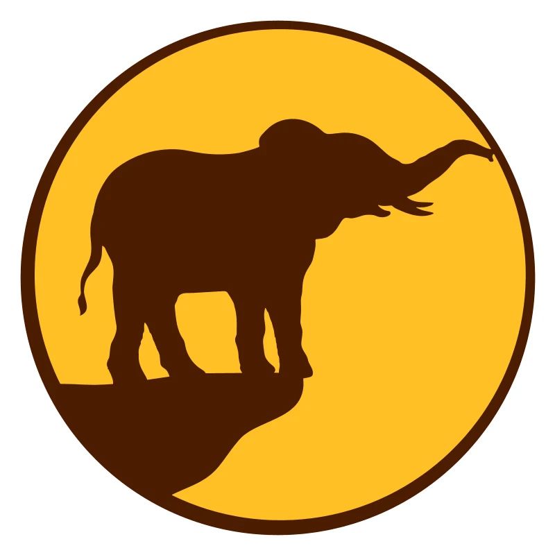 Moon Elephant Cliff Silhouette