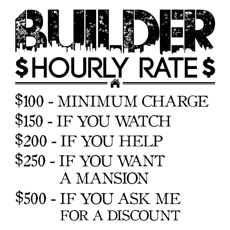 Tarif horaire Constructeur - noir - Constructeur de maison