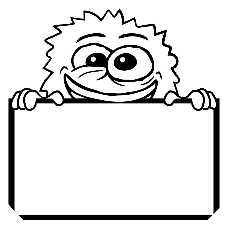 Comic Monster hinter Mauer