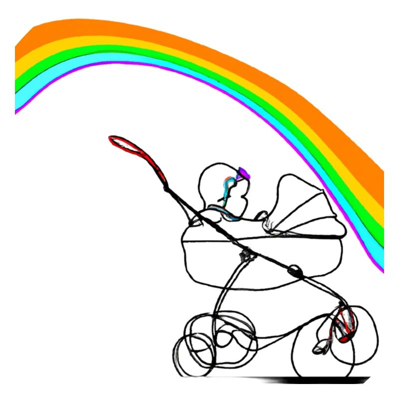 Stroller under the rainbow