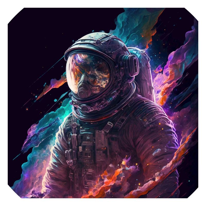 Astronaute dans la nébuleuse de l’espace