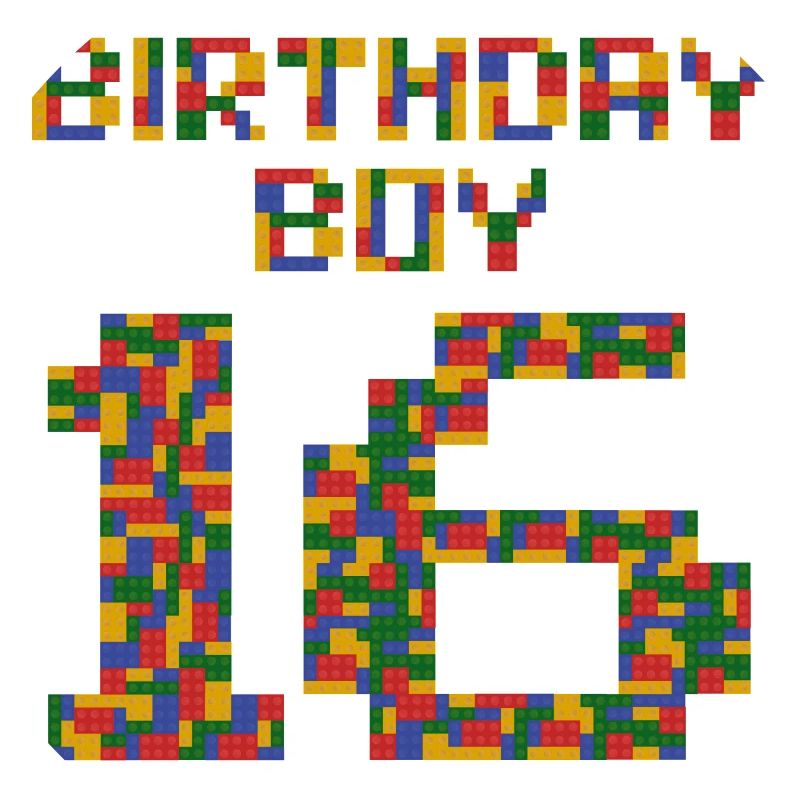 Mignon 16th Birthday Gift 16 ans bâtiment en bloc