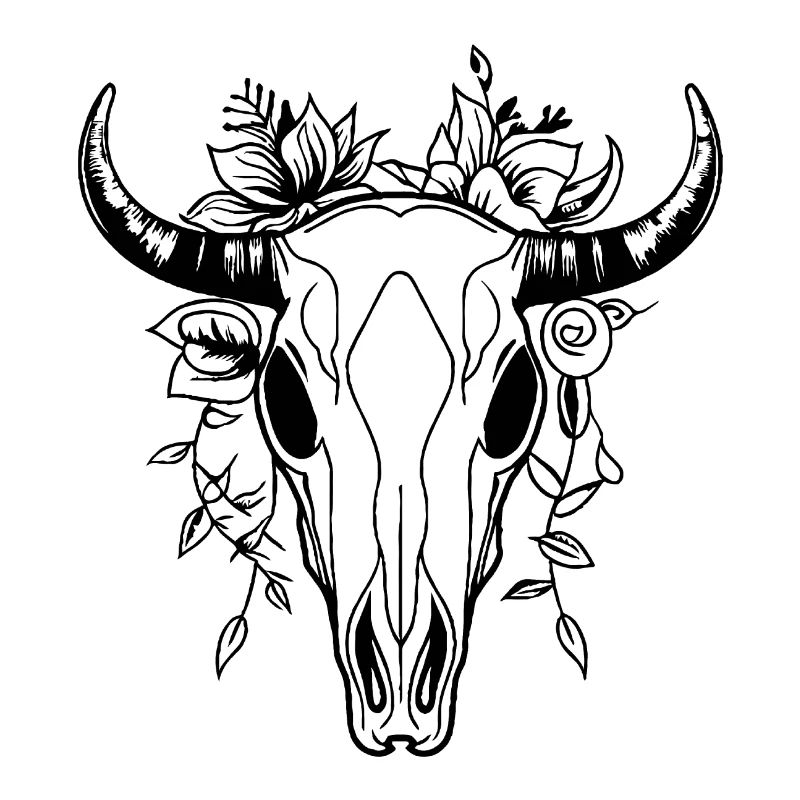 Crâne de vache Boho