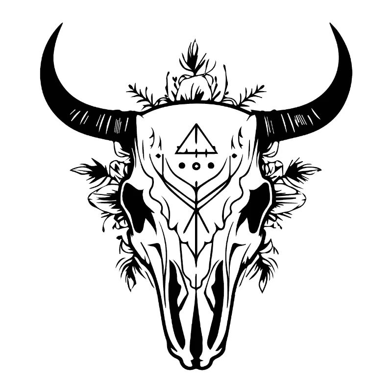 Kuh Schädel Boho