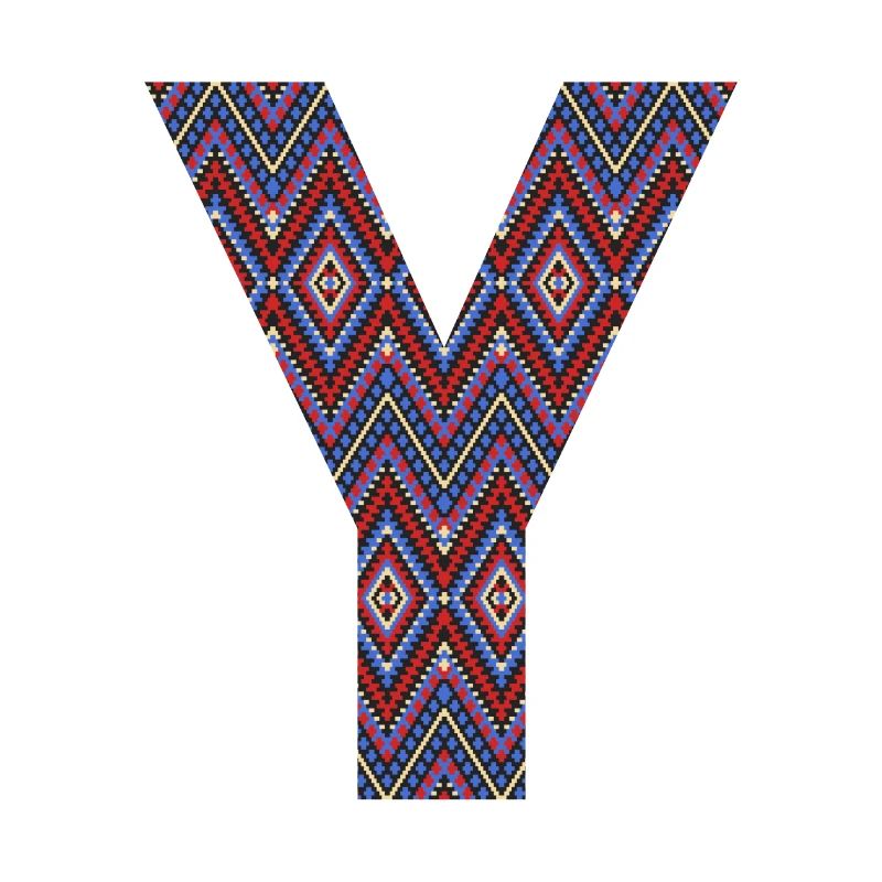 Monogram Letter Y- geometric pattern
